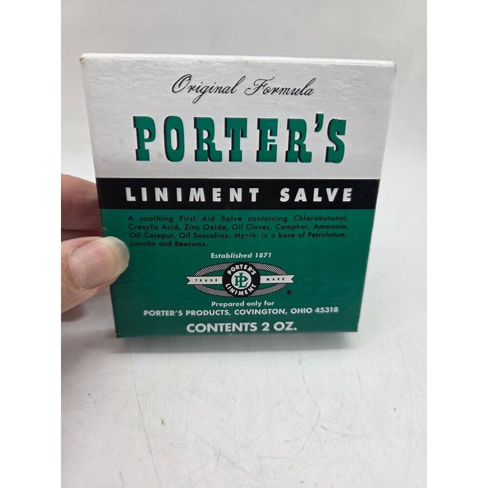 Porters Liniment Salve 2 Oz Original Formula First Aid Soothing Relief